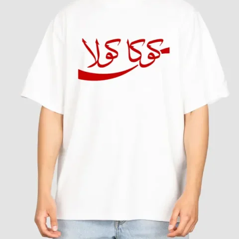 تیشرت تایپوگرافی طرح کوکا کولا فارسی